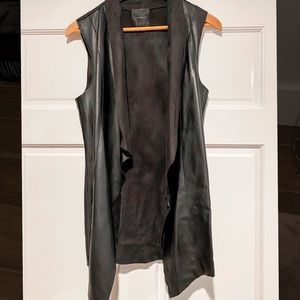 Faux Leather/Suede Vest